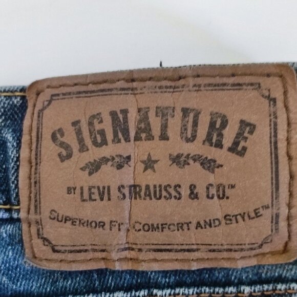 Signature by Levi Strauss jeans slim straight blue men's size 36 - Picture 5 of 12